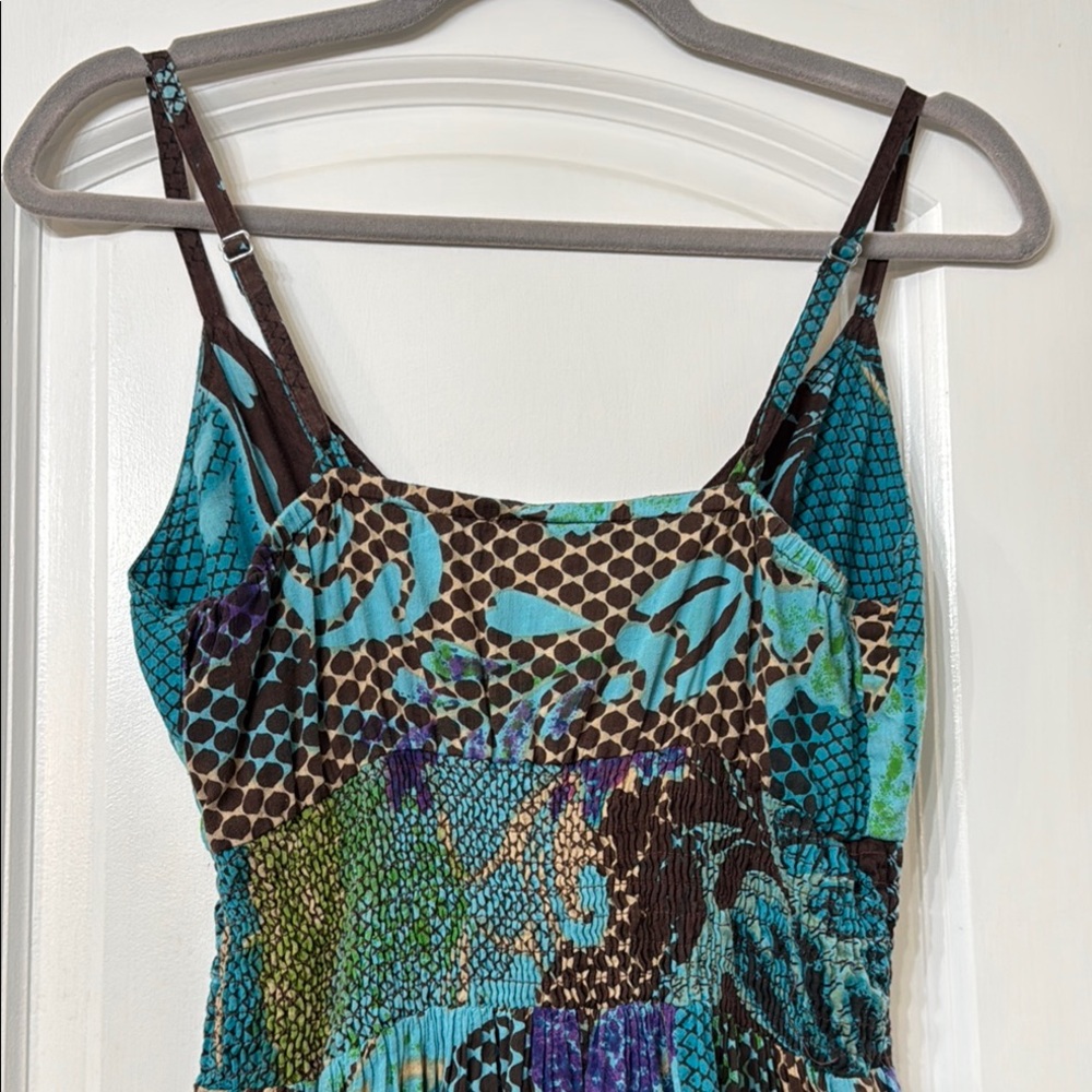 Patterned Ruffle Layered Sundress Dress - Picture 6 of 8